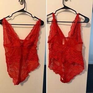 Adore Me Vibrant Red Lace Chemise
